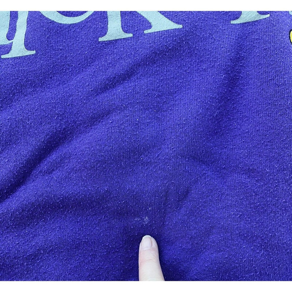 Vintage Mickey Unlimited Purple Sweatshirt XL Brazos Sportswear Disney Crewneck - Picture 5 of 9
